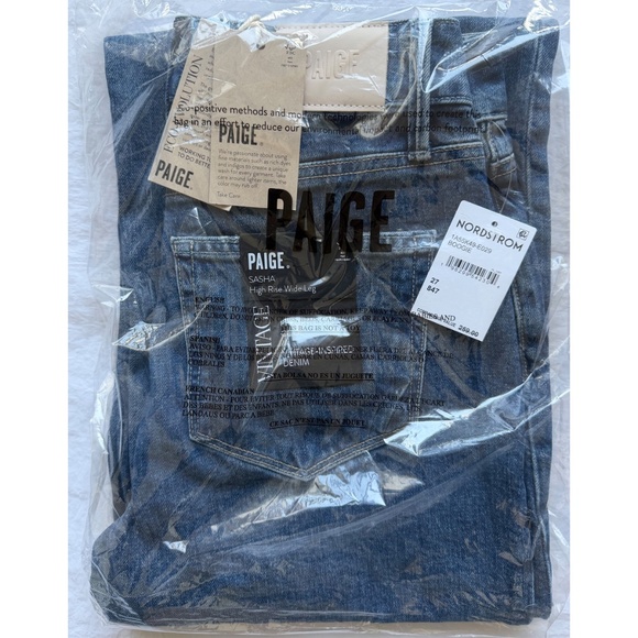 PAIGE Blue Flare & Wide Leg Jeans - Picture 15 of 16